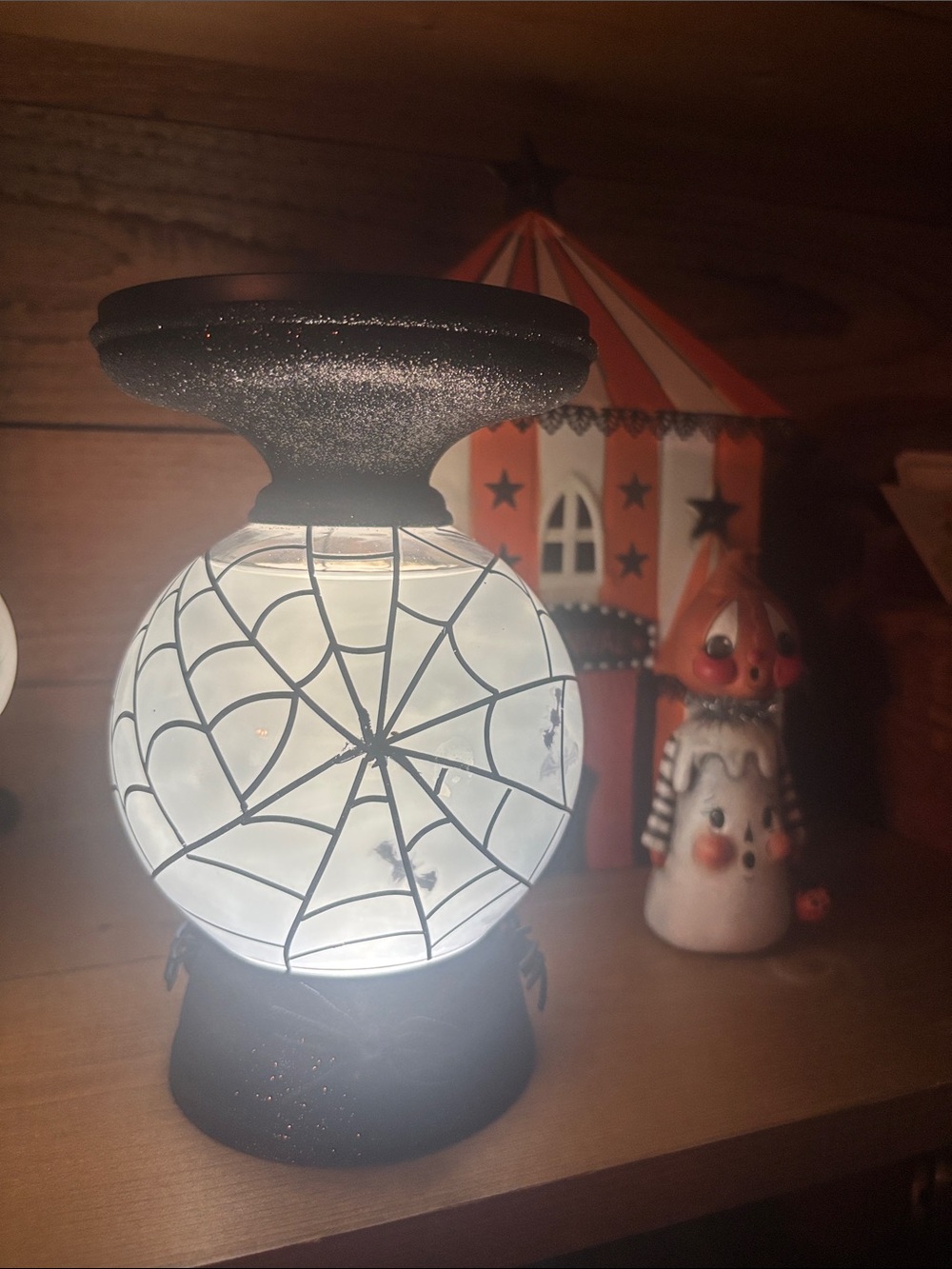 Bath & Body Works 2020 Halloween Bat Water Globe Candle Pedestal Holder